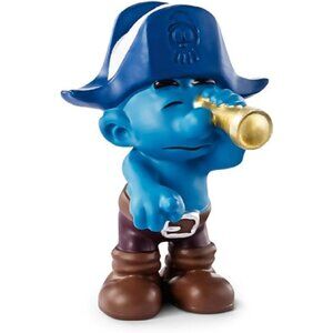 Vintage Authentic Schleich Pirate Smurf Lookout  (Made in Germany) New/w Tag